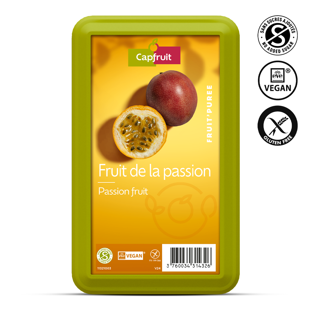 Passion Fruit Frozen Fruit Puree No Added Sugar - 1kg Tub