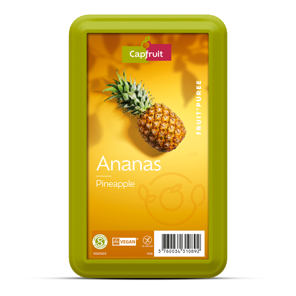 Pineapple Frozen Fruit Puree No Added Sugar - 1kg Tub