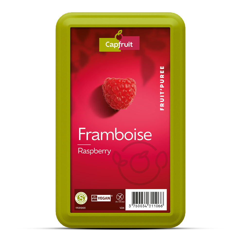 Raspberry Frozen Fruit Puree No Added Sugar - 1kg Tub