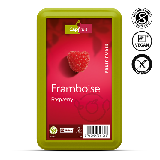 Raspberry Frozen Fruit Puree No Added Sugar - 1kg Tub
