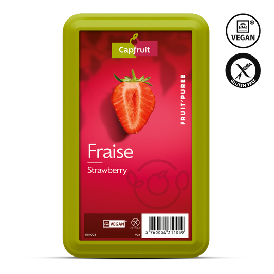 Strawberry Frozen Fruit Puree With 10% Added Sugar - 1kg Tub