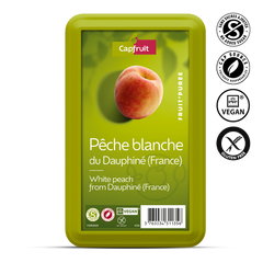 White Peach Frozen Fruit Puree With 10% Added Sugar - 1kg Tub