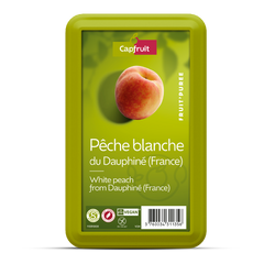 White Peach Frozen Fruit Puree With 10% Added Sugar - 1kg Tub