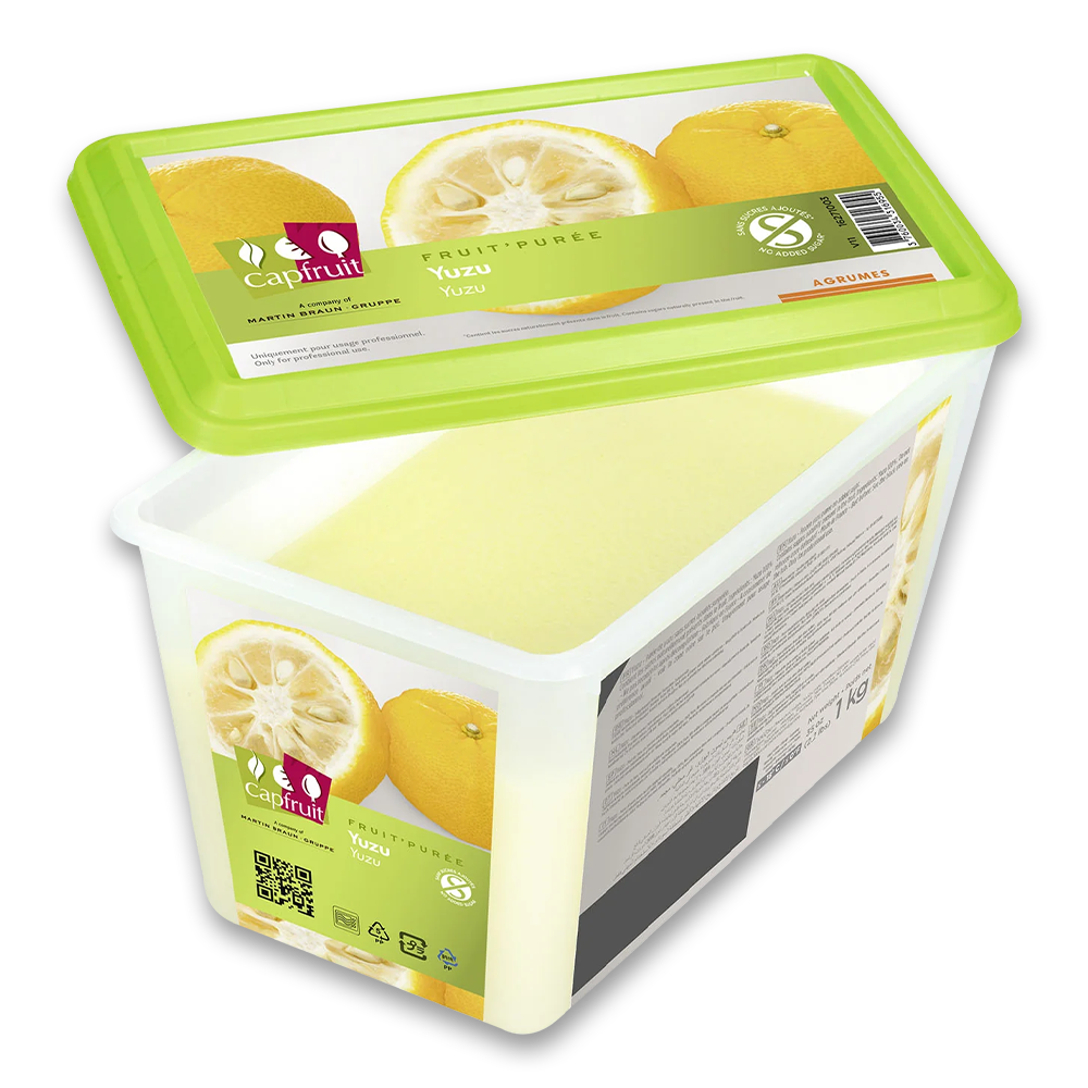 Capfruit(France),Yuzu Frozen Fruit Puree No Added Sugar - 1kg Tub