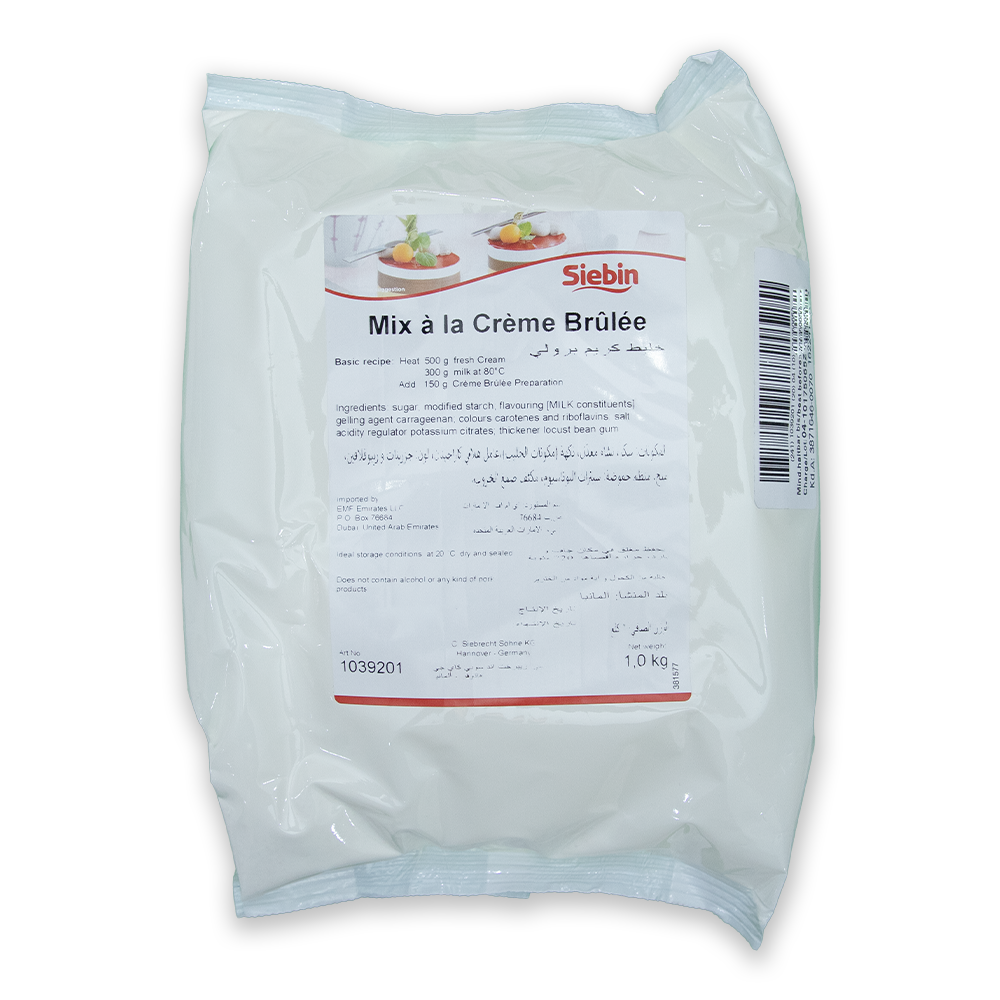 Siebin,Pre Mix CRÈME BRULEE - 1kg Bag