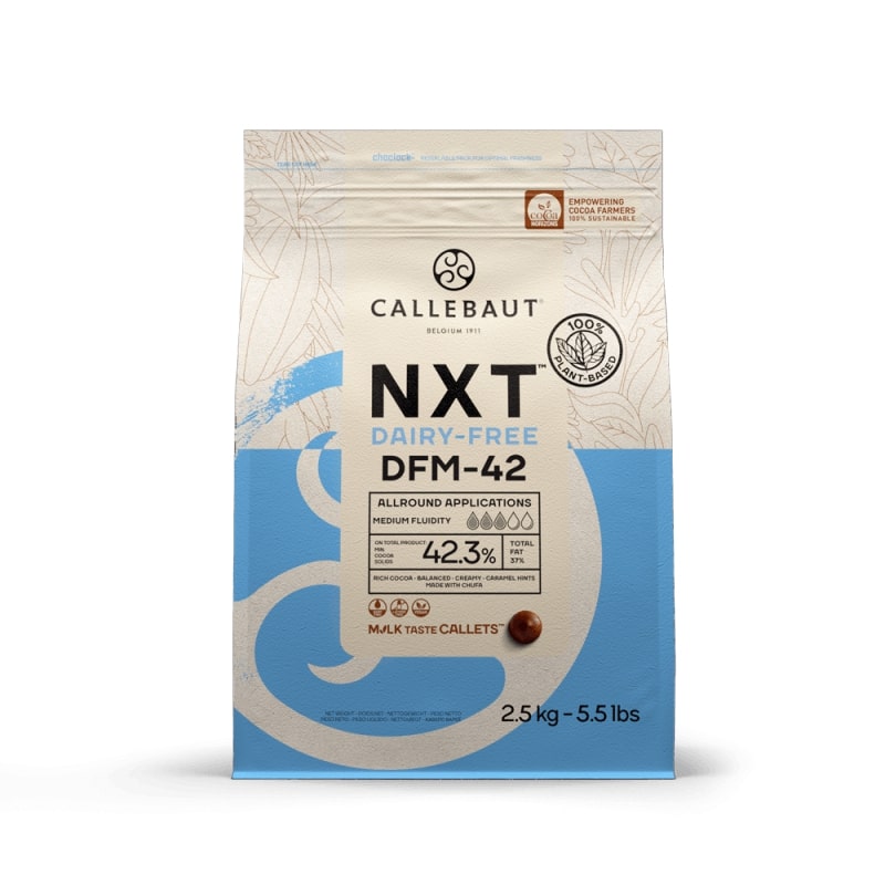 Callebaut Belgium,  NXT Dairy-Fee MILK CHOCOLATE 2.5kg 