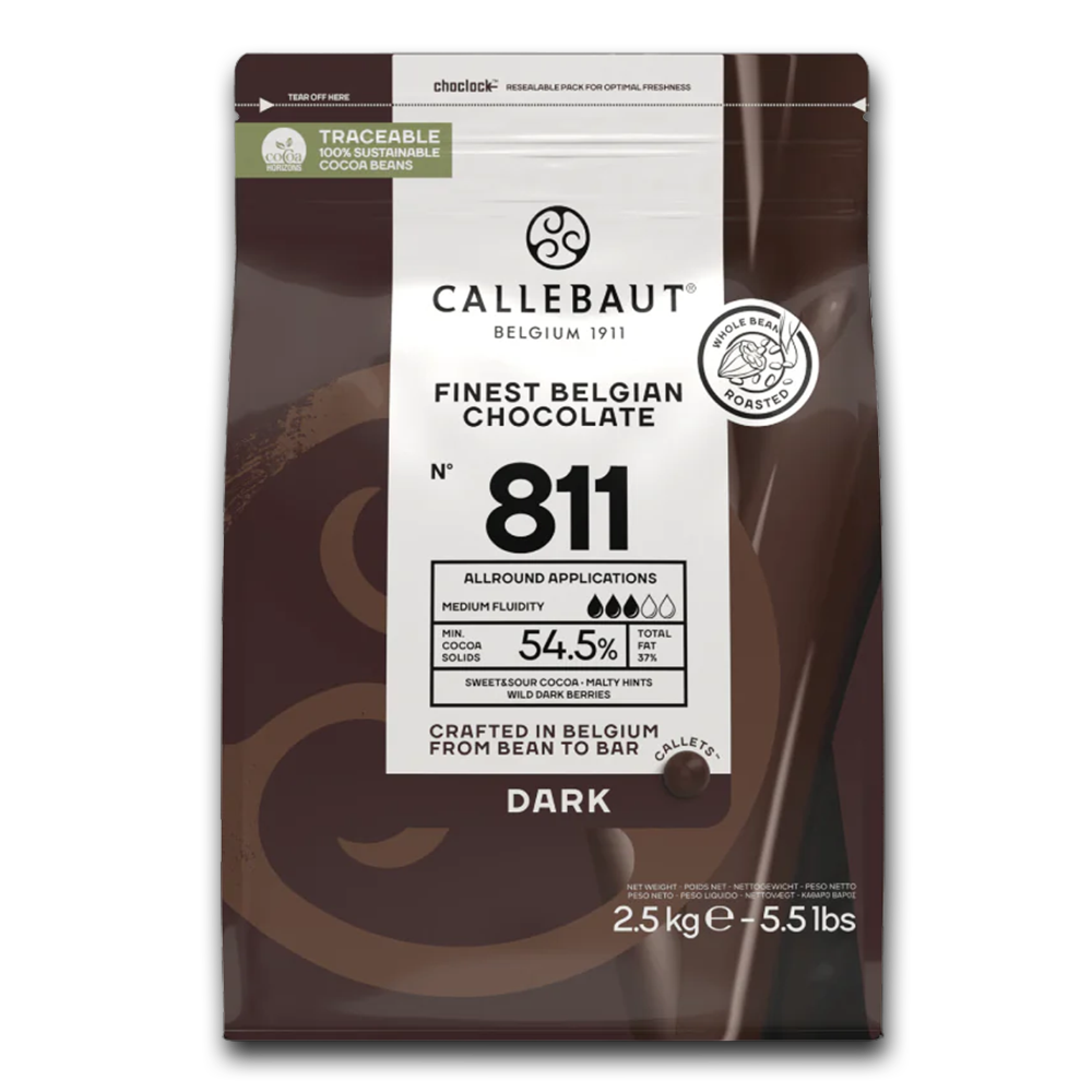 Callebaut Belgium, 811 Dark Chocolate 2.5kg