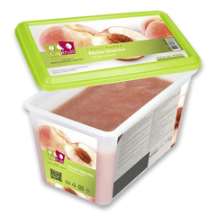 Capfruit(France),White Peach Frozen Fruit Puree With 10% Added Sugar - 1kg Tub
