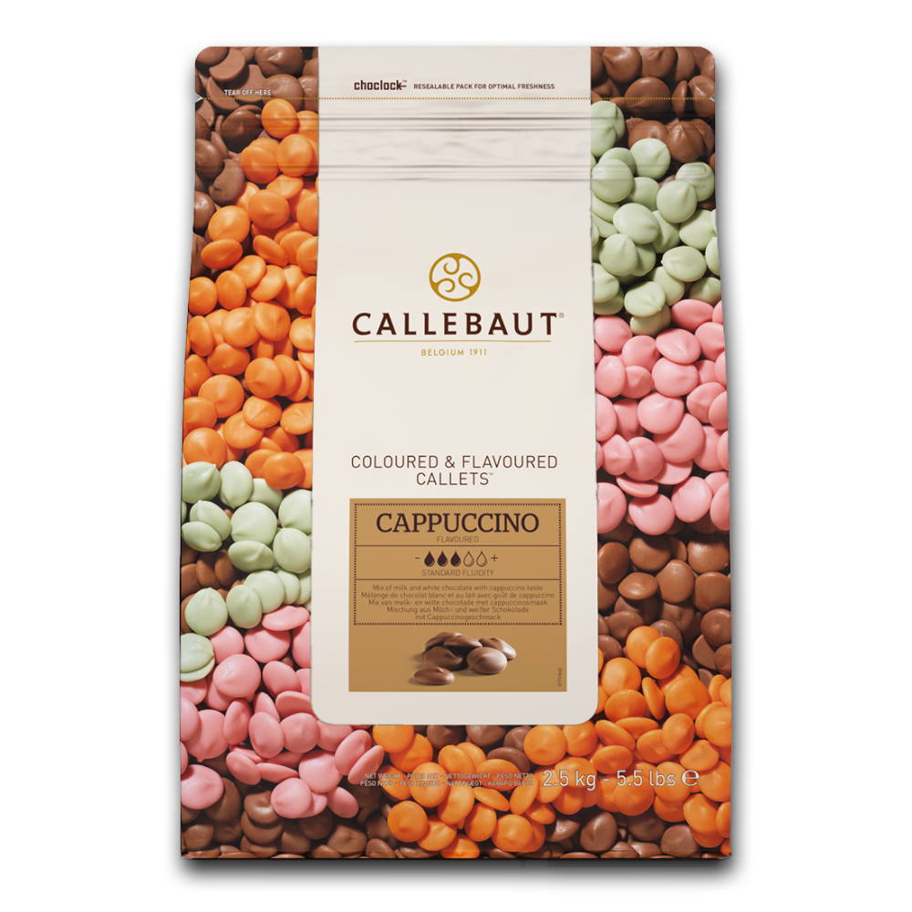 Callebaut Belgium, Cappuccino chocolate 30.8%, 2.5 kg coins, callets