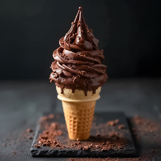 Create rich and creamy chocolate soft serve ice cream Dessert