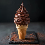 Create rich and creamy chocolate soft serve ice cream Dessert