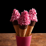 Create smooth and creamy strawberry soft serve ice cream Dessert
