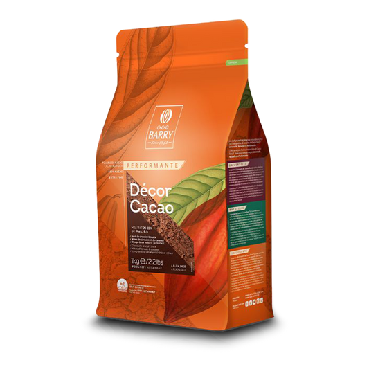 00% Pure Decor Cacao Powder Alkalized 20-22%, Performante - 1kg Bag