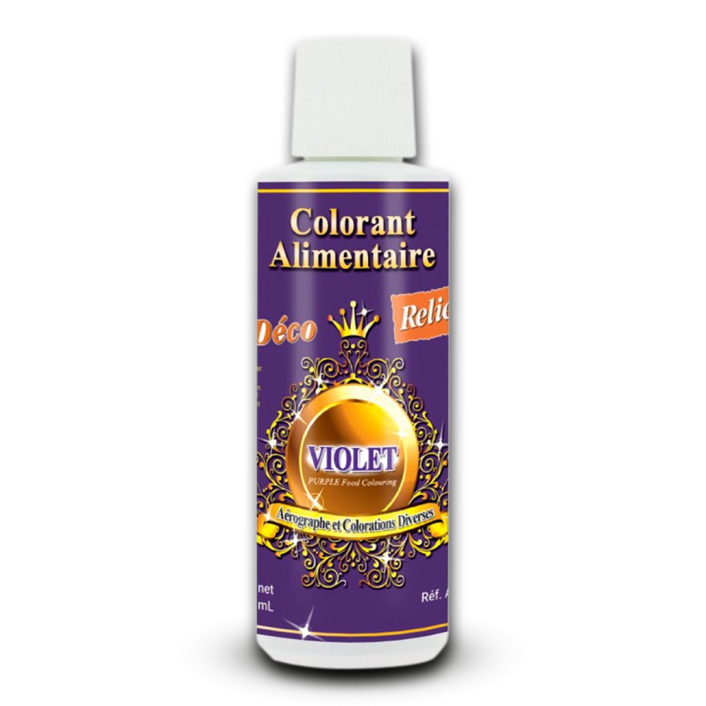 Deco Relief (France), Water Base Highly Concentrated Food Colorant VIOLET - 125ml Bottle