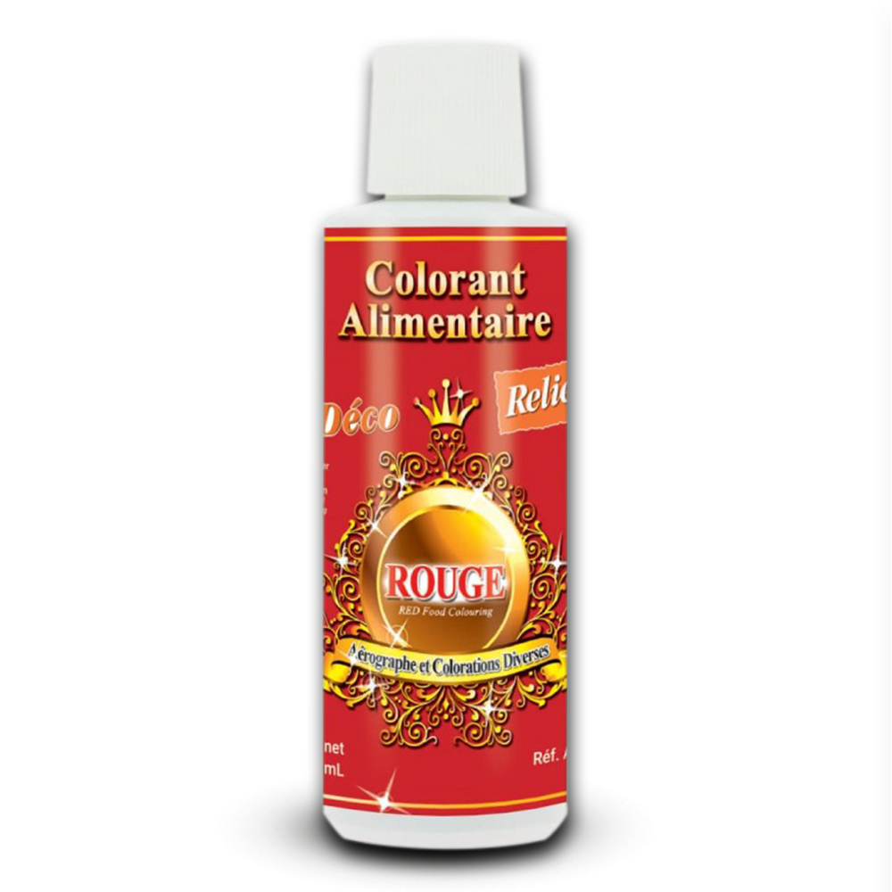 Deco Relief (France), Water Base Highly Concentrated Food Colorant RED - 125ml Bottle