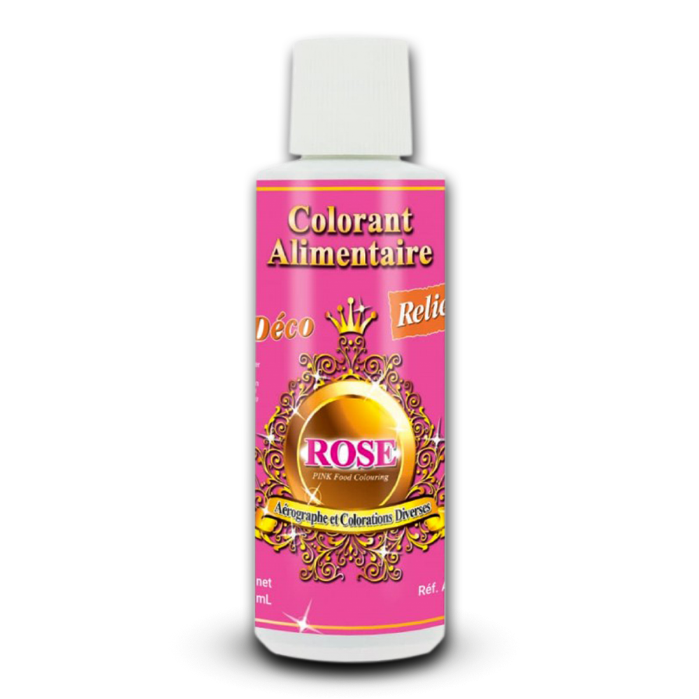 Deco Relief (France), Water Base Highly Concentrated Food Colorant PINK - 125ml Bottle