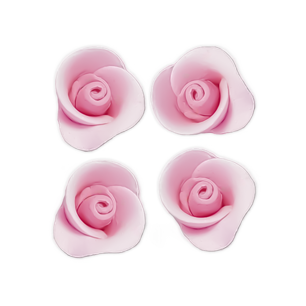 DecoRelief (France) Gumpaste Flowers SMALL PINK ROSE - 96 PCS