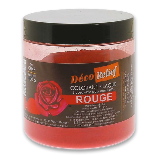 Deco Relief (France), Fat Base Food Colouring Powder RED - 100gr