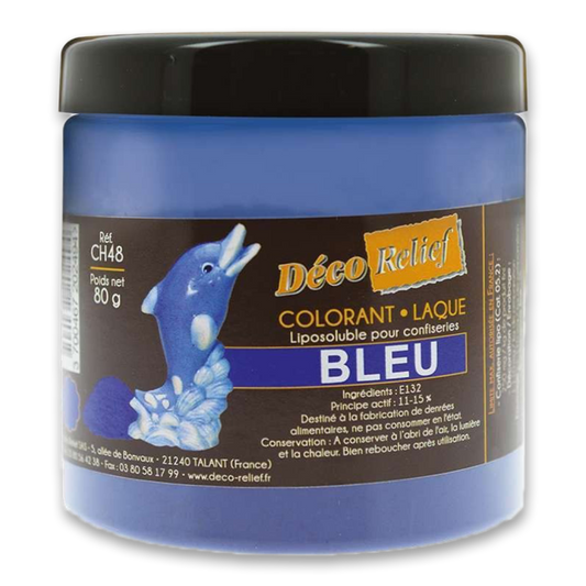 Deco Relief (France), Fat Base Food Colouring Powder BLUE - 80gr