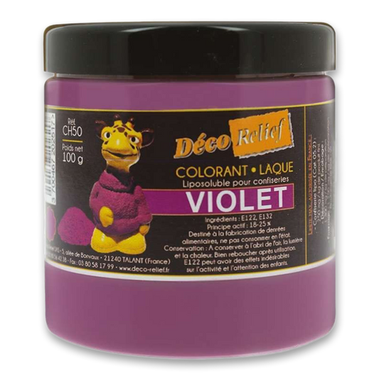 Deco Relief (France), Fat Base Food Colouring Powder VIOLET - 100gr