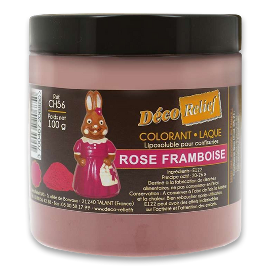 Deco Relief (France), Fat Base Food Colouring Powder Raspberry Pink - 100gr