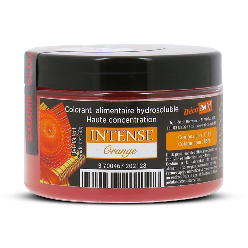 Deco Relief (France) Water Soluble Concentrated Food Colourant Powder ORANGE