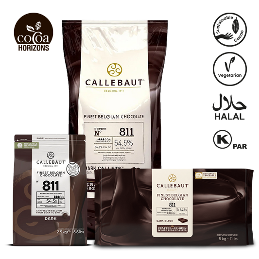 Dark Chocolate 54.5% Min Cocoa, n° 811
Callebaut (Belgium)