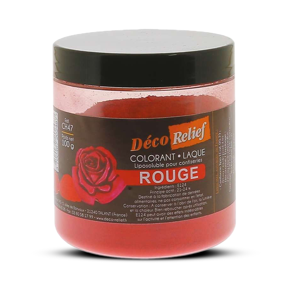 Deco Relief (France) Fat Base Food Colouring Powder RED - 100gr