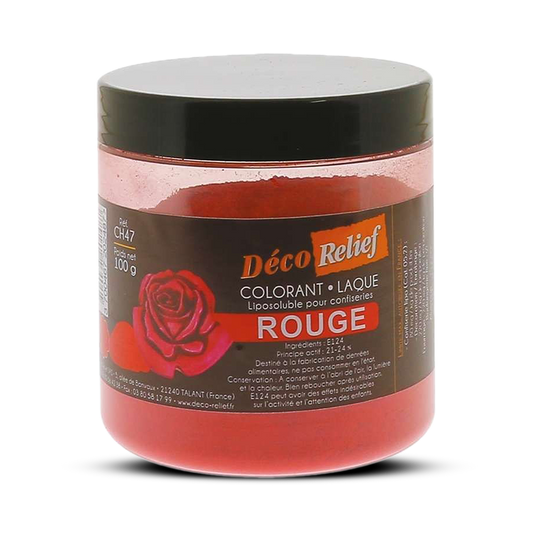 Deco Relief (France) Fat Base Food Colouring Powder RED - 100gr