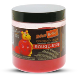 Jar of Deco Relief red coloring with a cartoon ladybug on the label.