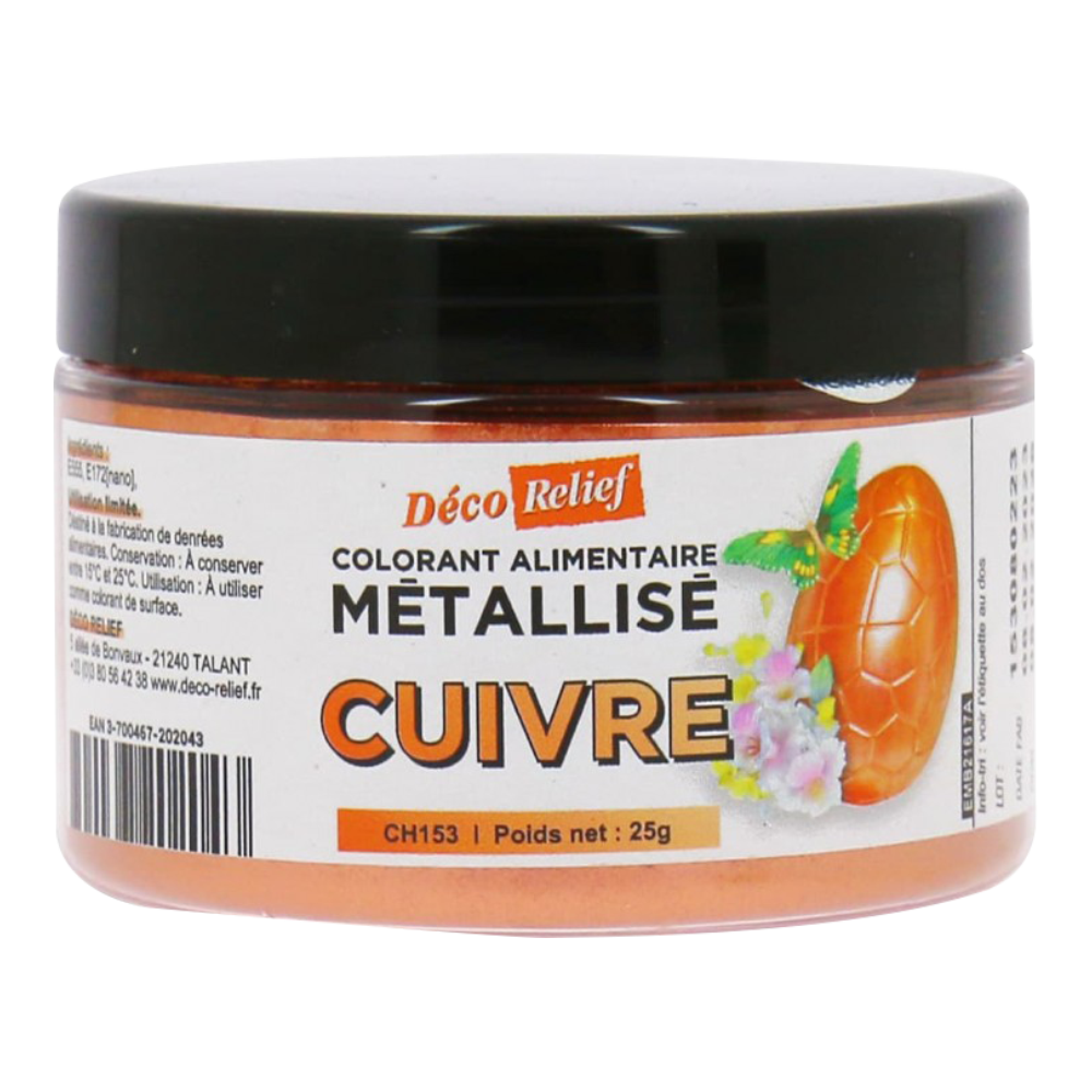 Deco Relief (France) Metallic Cuivre Food Colouring Powder CH153