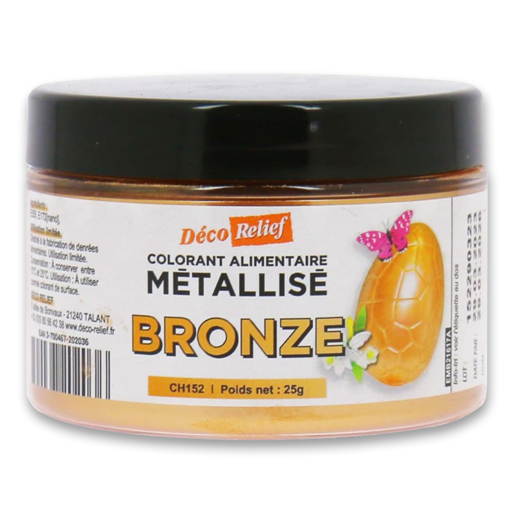 Deco Relief (France) Metallic Bronze Food Colouring Powder CH152 