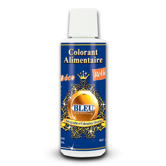 Deco Relief (France), Water Base Highly Concentrated Food Colorant BLUE - 125ml Bottle