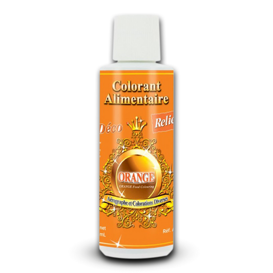 Deco Relief (France), Water Base Highly Concentrated Food Colorant ORANGE - 125ml 
