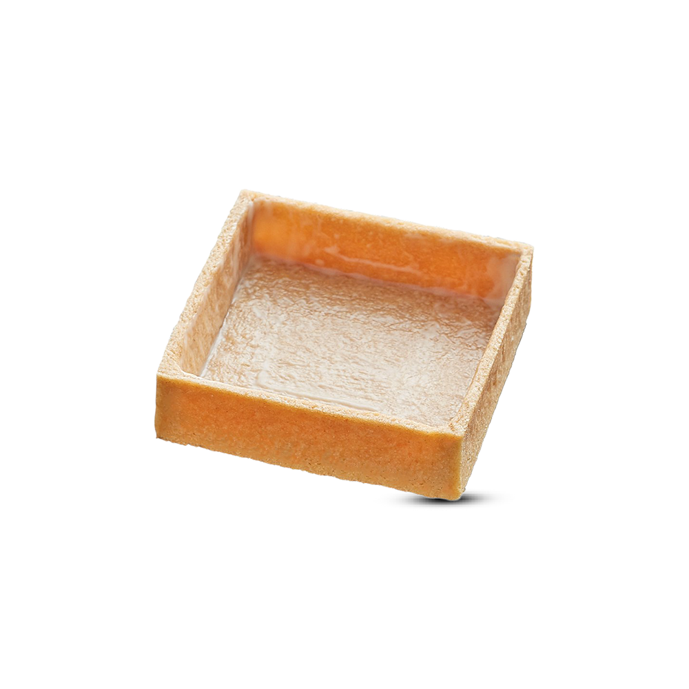 Frozen Vanilla Square tart shells coated with butter - Mini