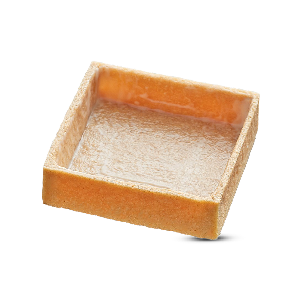 Frozen Vanilla Square tart shells coated with butter - Medium