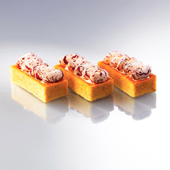 Frozen Savory Rectangle tart shells coated with egg - Mini