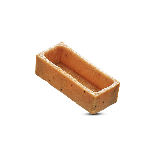 Frozen Savory Rectangle tart shells coated with egg - Mini 