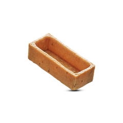 Frozen Savory Rectangle tart shells coated with egg - Mini 
