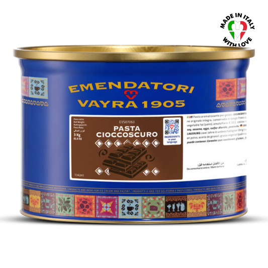 Dark Chocolate Flavour Paste for Gelato & Desserts 3kg | Pasta Cioccoscuro