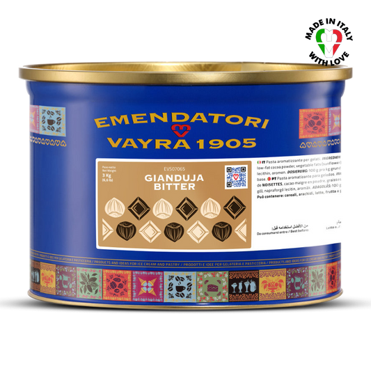 Emendatori Vayra 1905 Gianduja Bitter chocolate. Dark Gianduja Paste for Gelato