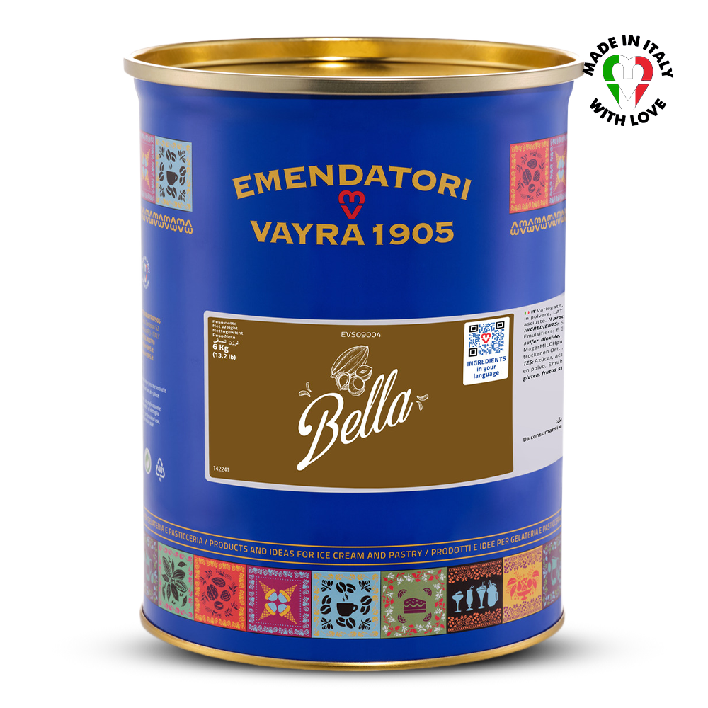 EVS09004 Hazelnut & Cocoa Gourmet Variegato for Gelato & Pastry 6kg | Bella Hazelnut Cocoa Cream for Gelato & Desserts