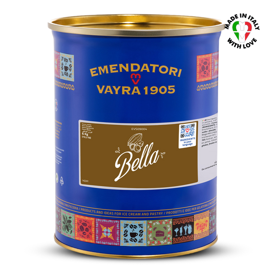 EVS09004 Hazelnut & Cocoa Gourmet Variegato for Gelato & Pastry 6kg | Bella Hazelnut Cocoa Cream for Gelato & Desserts