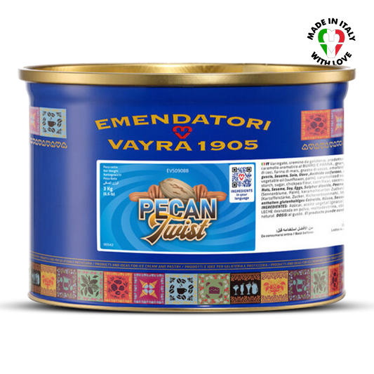 Pecan Praline Filling & Gelato Ripple tin EVS09098 Pecan Twist Caramel Pecan Variegato for Gelato & Pastry 3kg | Ripple Cream