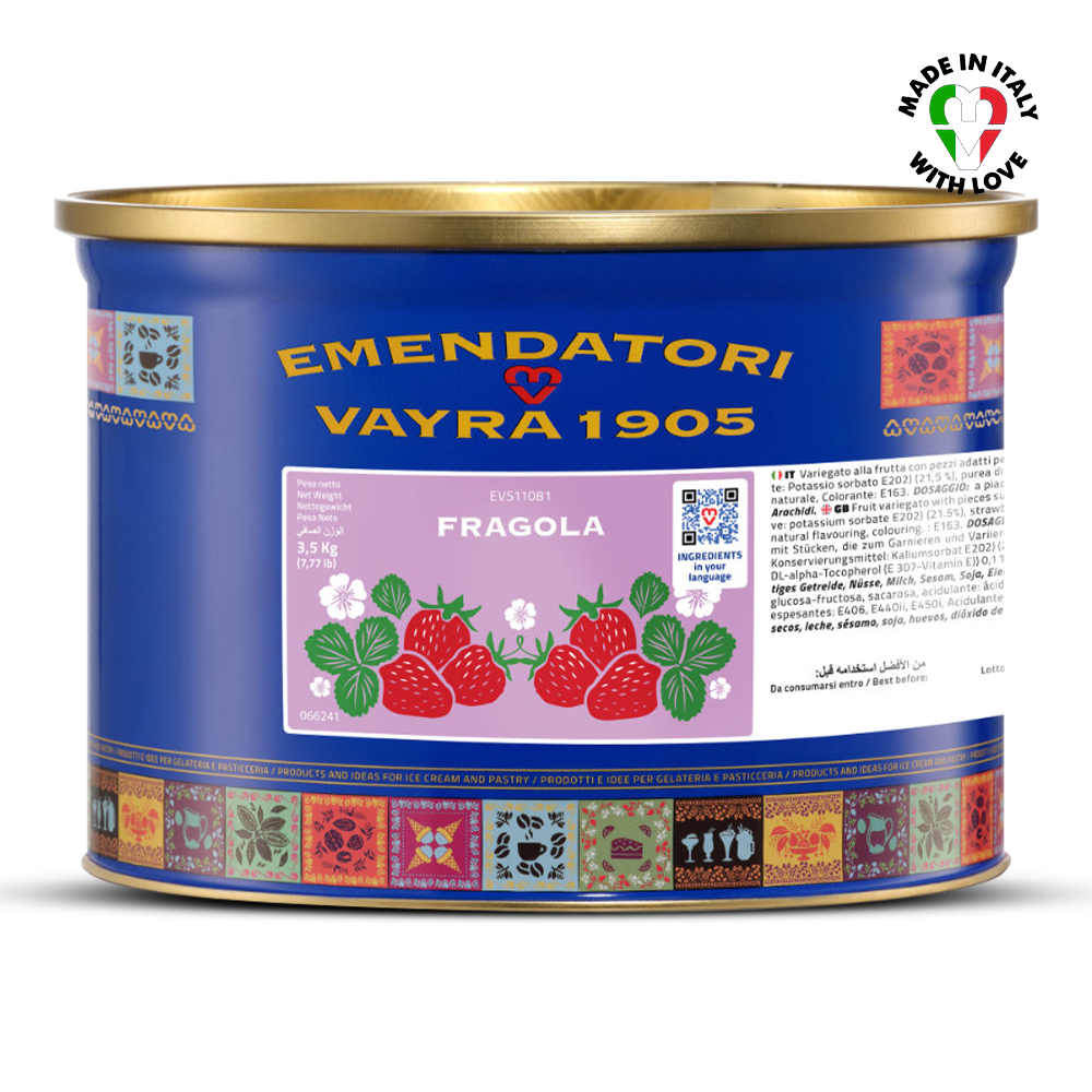 EVS11081 Strawberry_Ripple_for_Gelato_Ice_CreamStrawberry Variegato for Gelato, Ice Cream & Pastry 3.5kg | Fruttella Fragola