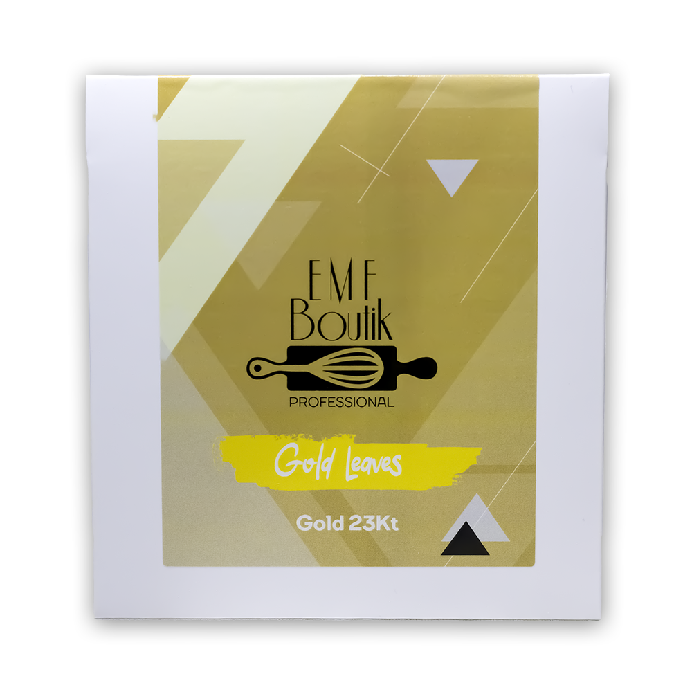 Packaging of EMF Boulik Professional Gold Leaves with gold and white design.