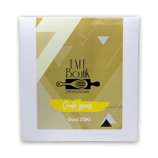 Packaging of EMF Boulik Professional Gold Leaves with gold and white design.
