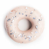 doughnut with silver flakes