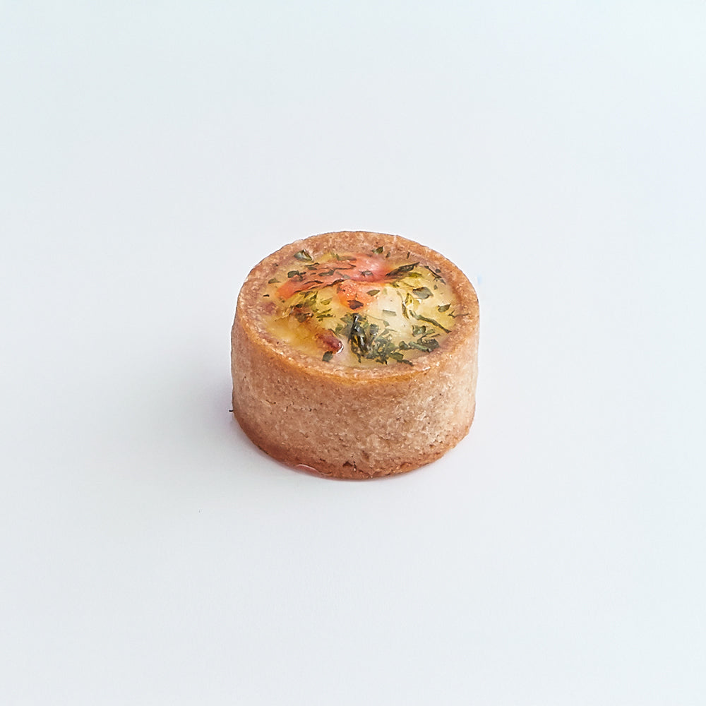 Small round appetizer on a white background
