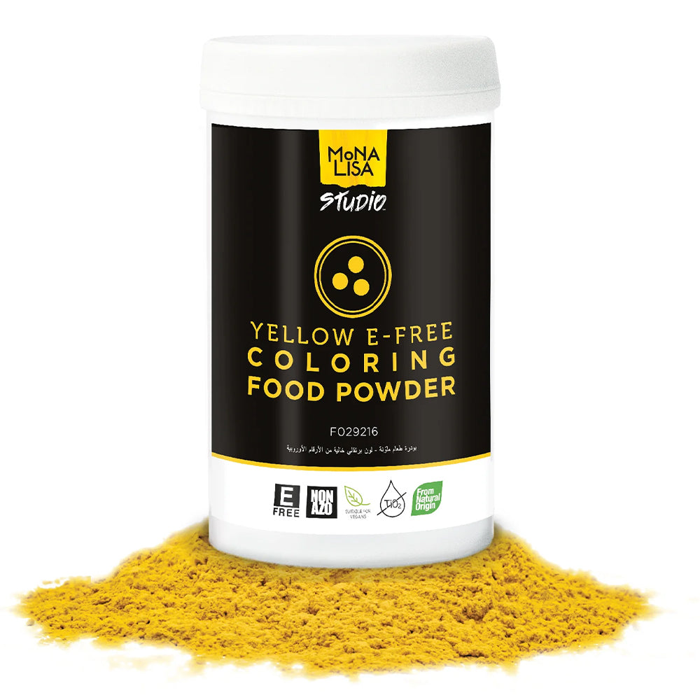 Fat base E-Free Food Colouring Powder Yellow - 100 gr